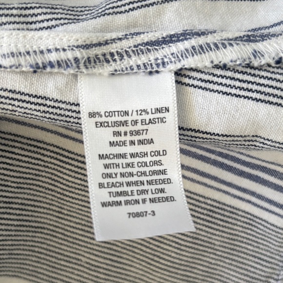 a.n.a Blue and White Striped Button-Front Sundress - Picture 7 of 7